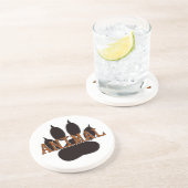 Zwartproefafdrukken Zandsteen Onderzetter (Zijkant)