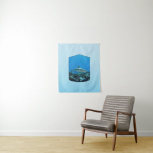 Zwartpunthaai, Yap Eiland - Fotografisch ontwerp Wandkleed