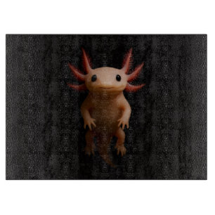Zwartr 4 Luxe Glasplaat Mexicaanse Axolotl Snijplank