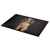 Zwartr 4 Luxe glazen bord Cavalier Spaniel Snijplank (Hoek)