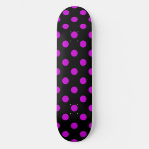 Zwartr achtergrond paarse polka stippen persoonlijk skateboard
