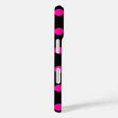 Zwartr achtergrond Roze Stippen Case-Mate iPhone Case (Achterkant / Rechts)