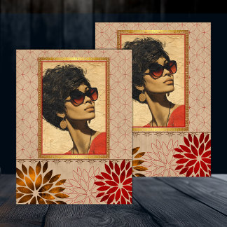 Zwartr-Amerikaanse Retro Schoonheid Decoupage 4 Tissuepapier