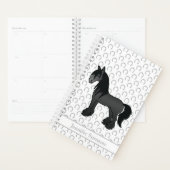 Zwartr Gypsy Vanner Clydesdale Paard & Aangepaste  Planner (Display)