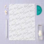 Zwartr Modern Schrift Merry Kerstmis Tissuepapier (Craft)