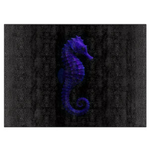 Zwartrand 4 Luxe glazen bord Blauwe Violette Zeepa Snijplank