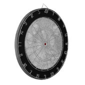 Zwartrand Cirkel Foto Dartbord (Voorkant Links)