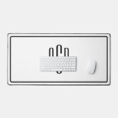 Zwartrand drieletterig blauwe monogram bureaumat (Keyboard & Muis)