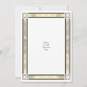 Zwartrand en gouden trouwrand kaart (Achterkant)