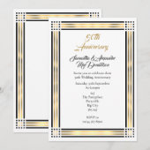 Zwartrand en gouden trouwrand kaart (Voorkant / Achterkant)