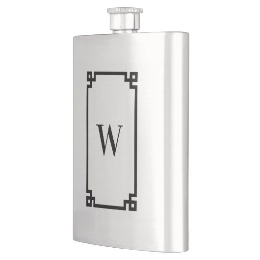 Zwartrand Griekse Sleutel Monogram Flacon (Links)