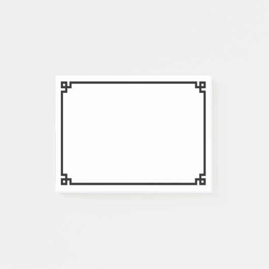 Zwartrand Griekse Sleutel Sierrand Post-it® Notes (Voorkant)