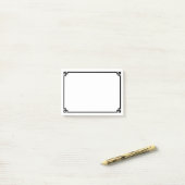 Zwartrand Griekse Sleutel Sierrand Post-it® Notes (Op bureau)