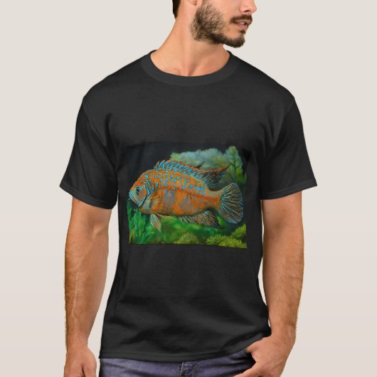 Zwartrandcichlide T-shirt (Voorkant)