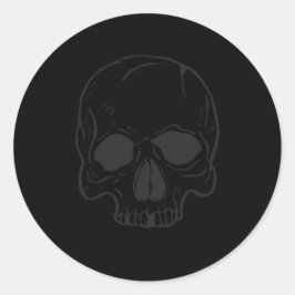 Zwartrarige Rockster Cool Zwarte Verjaardagsfeestj Ronde Sticker