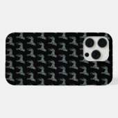Zwartraster silhouet van een Boxer iPhone Hoesje (Achterkant horizontaal)