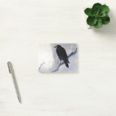 Zwartraven vogel/Japanse houtsblok Post-it® Notes (Kantoor)