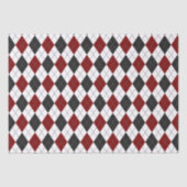 zwartrode witte argyle plaid tissuepapier (Voorkant)