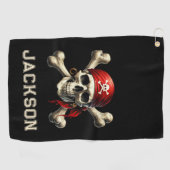 zwartrokken  golfhanddoek (Horizontaal)