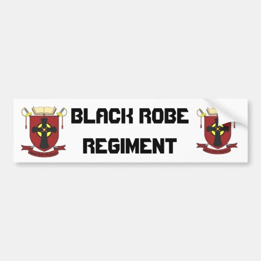 ZWARTROKREGIMENT BUMPERSTICKER (Voorkant)
