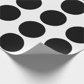 Zwartrond geometrisch patroon op maat wit 2023 cadeaupapier (Hoek)