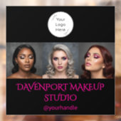 Zwartroze foto's met drie afbeeldingen raamsticker (Vel 2)