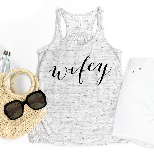 Zwartrubber Schrift Grijs Dames Tanktop