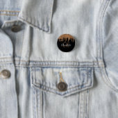 Zwartruil glitter druppels op maat gemaakt naam mo ronde button 3,2 cm (In situ)