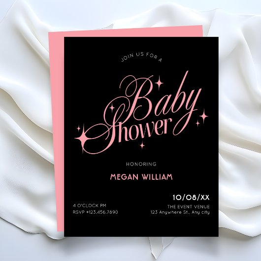 Zwartruis baby shower kaart