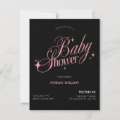 Zwartruis baby shower kaart (Voorkant)