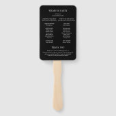 Zwartruit Modern Trouwprogramma Handwaaier (Achterkant)