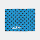 Zwartschilderafdrukken op zomerblauw op maat fleece deken (Voorkant (Horizontaal))