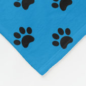 Zwartschilderafdrukken op zomerblauw op maat fleece deken (Hoek)