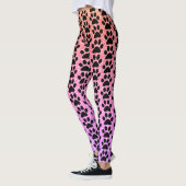 Zwartschilderafdrukken Roos Gold Pink Glittery Omb Leggings (Links)