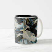 Zwartschilderwerk Tweekleurige Koffiemok (Voorkant rechts)