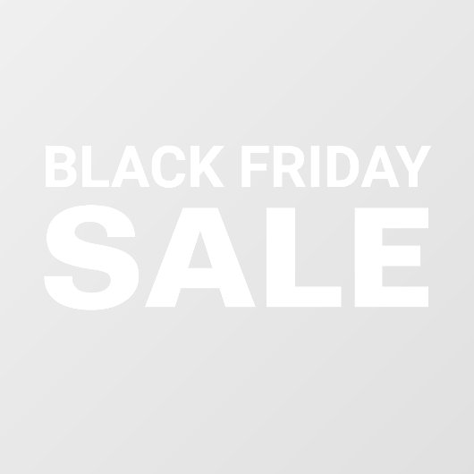 Zwartsdag Sale Banner Raamsticker (Vel)
