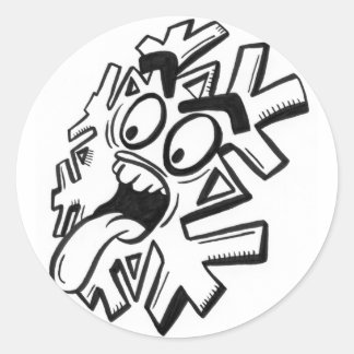 zwartsneeuw ronde sticker