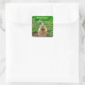 Zwartstaartprairiehond Vierkante Sticker (Tas)