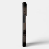 Zwartste Inkt | Zwart Waterverf Monogram Bruin Case-Mate iPhone Case (Achterkant / Rechts)