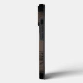 Zwartste Inkt | Zwart Waterverf Monogram Bruin Case-Mate iPhone Case (Achterkant / Links)