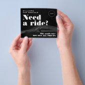 Zwarttoonelegante auto flyer (Hand)