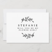 Zwartvulling met mijn Bloemenmeisje Kaart (Voorkant)