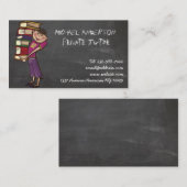 Zwartwerk voor privéleraren visitekaartje (Voorkant / Achterkant)