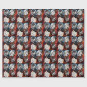 ZWARTWIT WOLF KUNST CADEAUPAPIER (Vlak)
