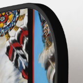 ZWARTWIT WOLF KUNST PICKLEBALL PADDLE (Links Detail)