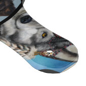 ZWARTWIT WOLF KUNST SNIJPLANK (Hoek)