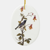 Zwartwitblauw Warbler Audubon Bird Keramisch Ornament (Voorkant)