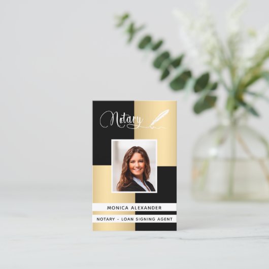 Zwartwitfoto QR-code Ondertekenaar Visitekaartje (Staand voorkant)