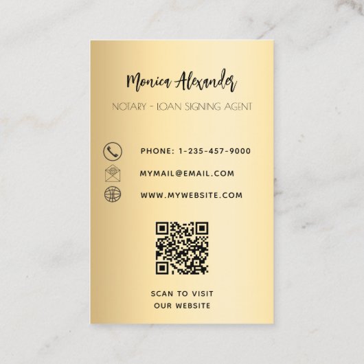 Zwartwitfoto QR-code Ondertekenaar Visitekaartje (Achterkant)
