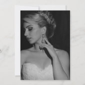 Zwartwitfoto van Virtual Vrijgezellenfeest Minimal Kaart (Achterkant)